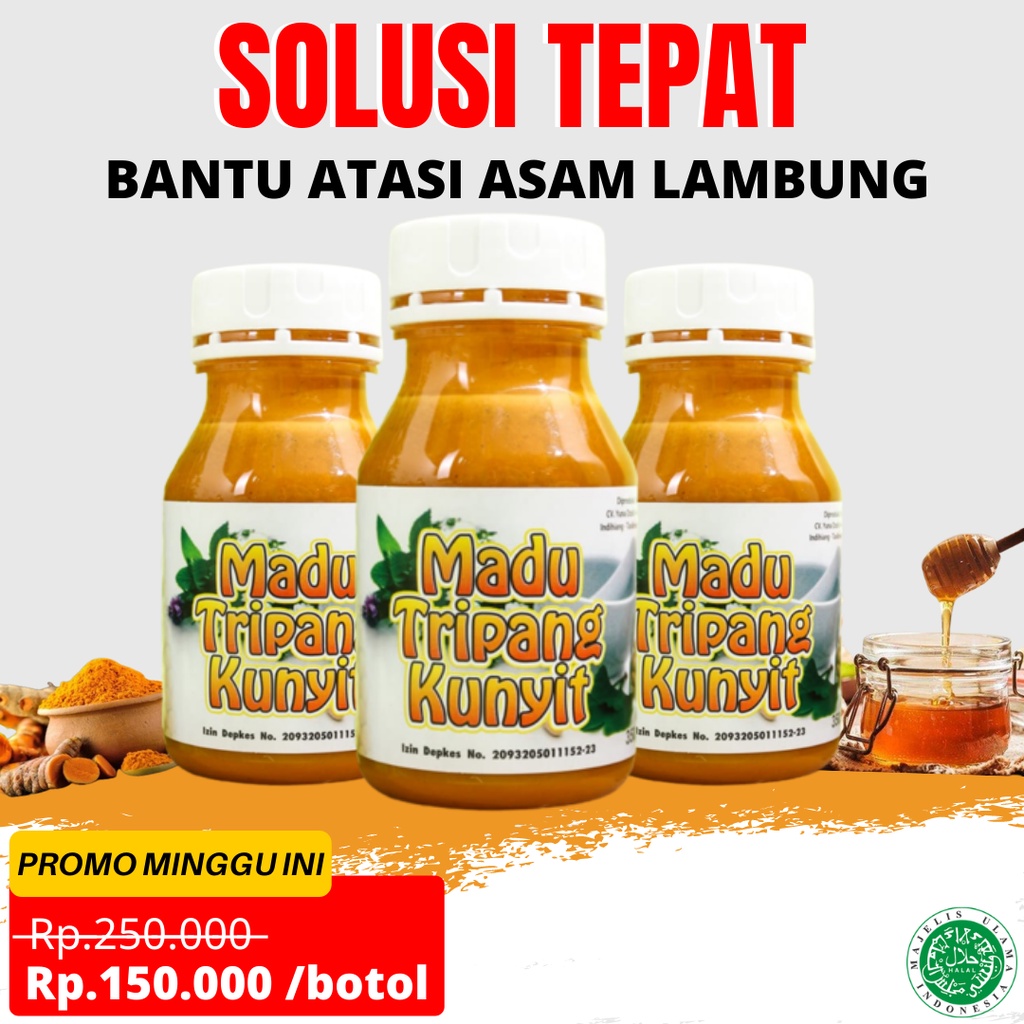 Jual Madu Tripang Kunyit Original Solusi Untuk Mengatasi Asam Lambung