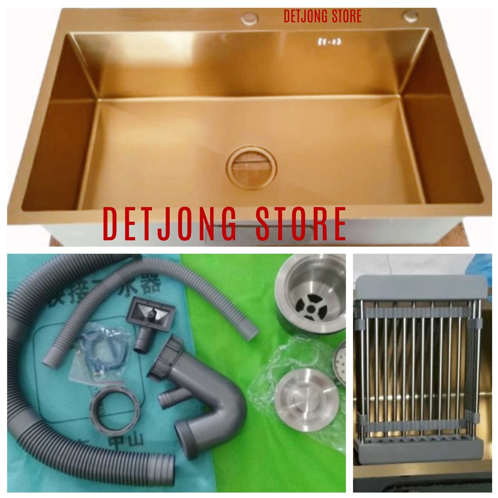 Jual Kitchen Sink GOLD 8050 SUS304 Bak Cuci Piring Stainles GOLD