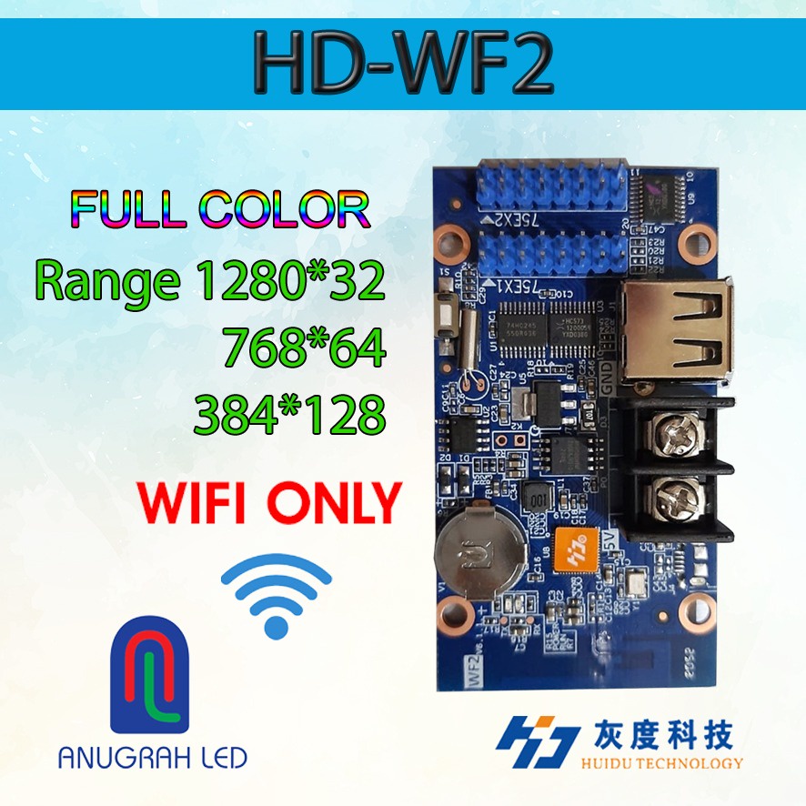 Jual HD WF2 WIFI CONTROLLER HUIDU FULL COLOR RUNNING TEXT Shopee