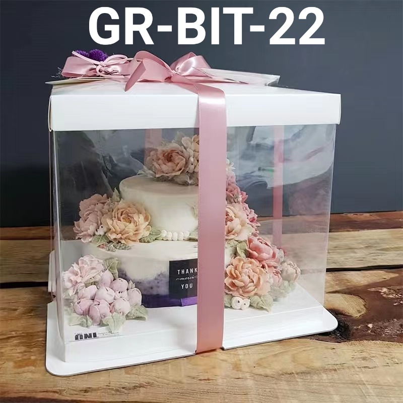 Jual Gr Bit Kotak Dus Cake Glass Mika Gift Flower Box Kue Seserahan