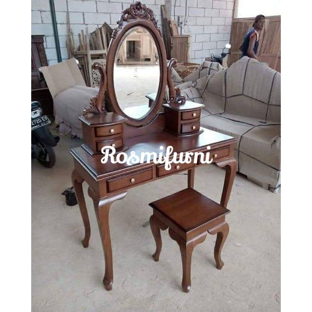 Jual Meja Rias Tolet Kartini Kayu Jati Furniture Jepara Shopee Indonesia