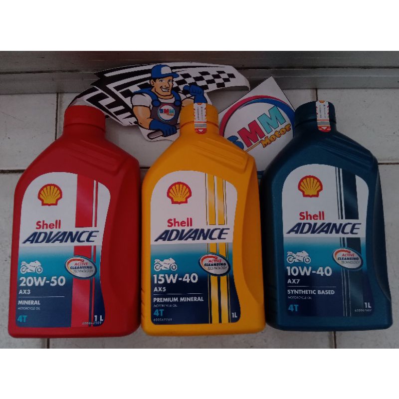 Jual OLI SHELL ADVANCE AX7 AX5 AX3 4T 1L 800ML ACTIVE CLEANSING