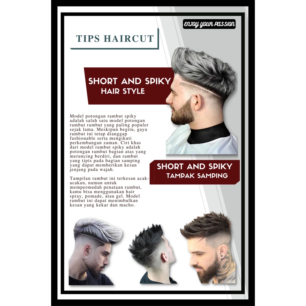 Jual Poster Hd POSTER EDUKASI BARBERSHOP Poster Pangkas Rambut Pria