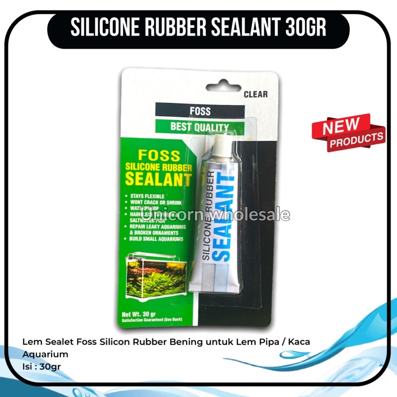 Jual LEM KACA AQUARIUM SILOCONE RUBBER SEALANT FOSS 30GR Shopee Indonesia