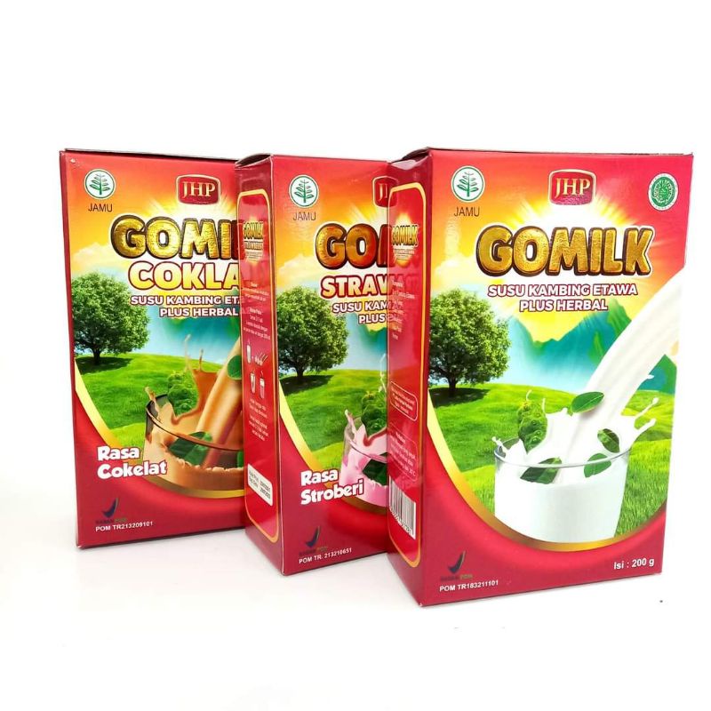 Jual GO Milk JHP 200gr Susu Kambing ETAWA Plus HERBAL Rasa Coklat