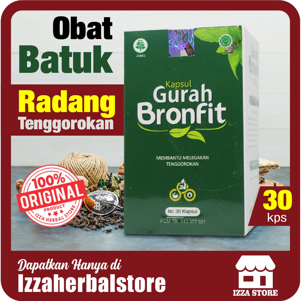 Jual OBAT BATUK Kapsul Gurah Bronfit 30 Kapsul Obat Herbal Menyembuhkan