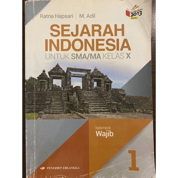 Jual Sejarah Indonesia Wajib Kelas 10 Erlangga Shopee Indonesia