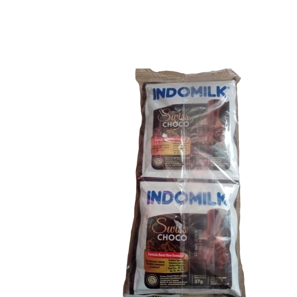 Jual GPM INDOMILK SUSU KENTAL MANIS SWISS CHOCO 1 RENCENG ISI 6