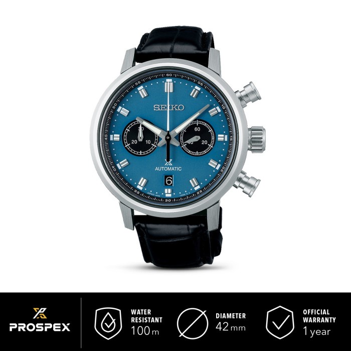 Jual Seiko Prospex Speedtimer Chronograph Srq J Blue Dial Automatic