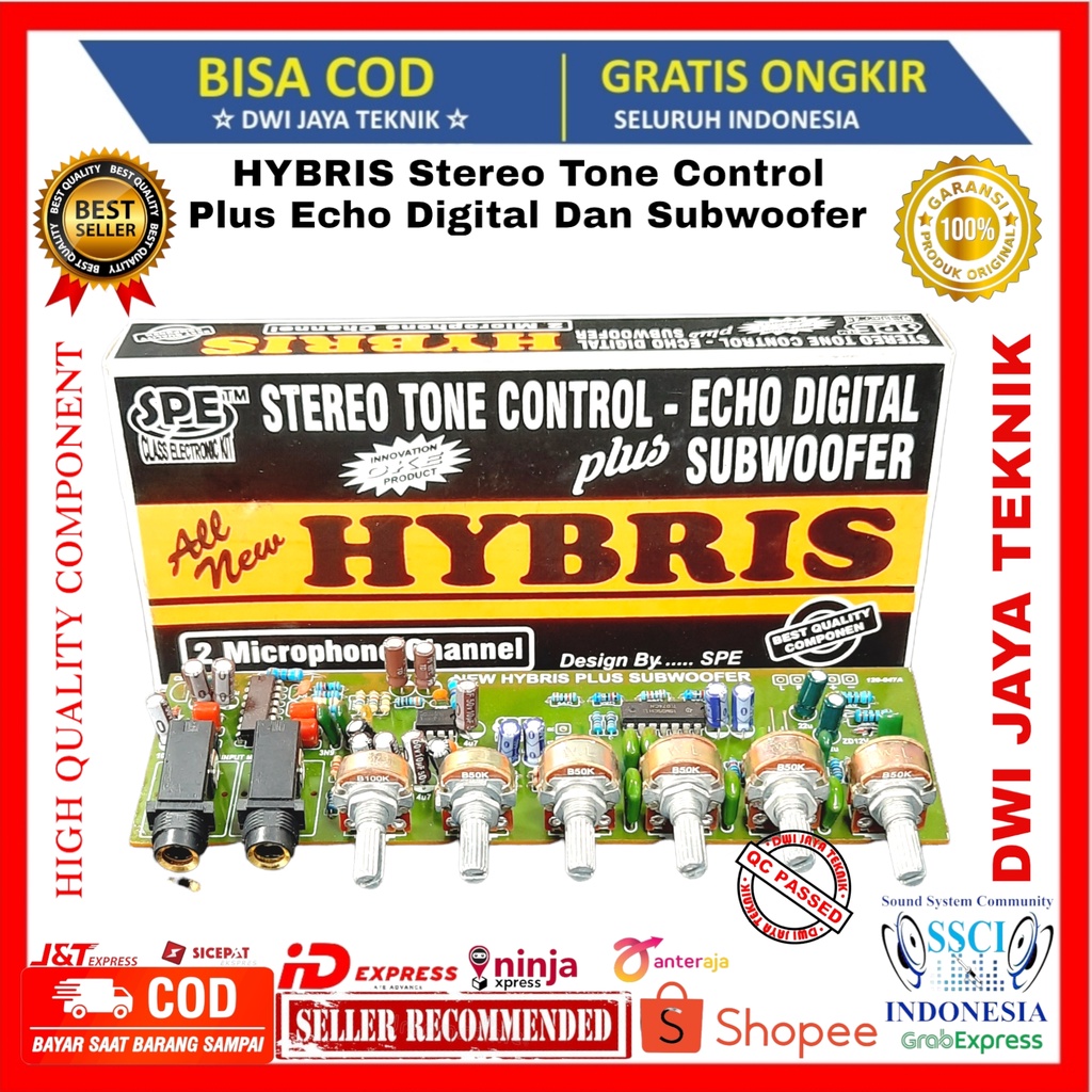 Jual Tone Control Stereo Plus Echo Digital Dan Subwoofer Hybris By Spe