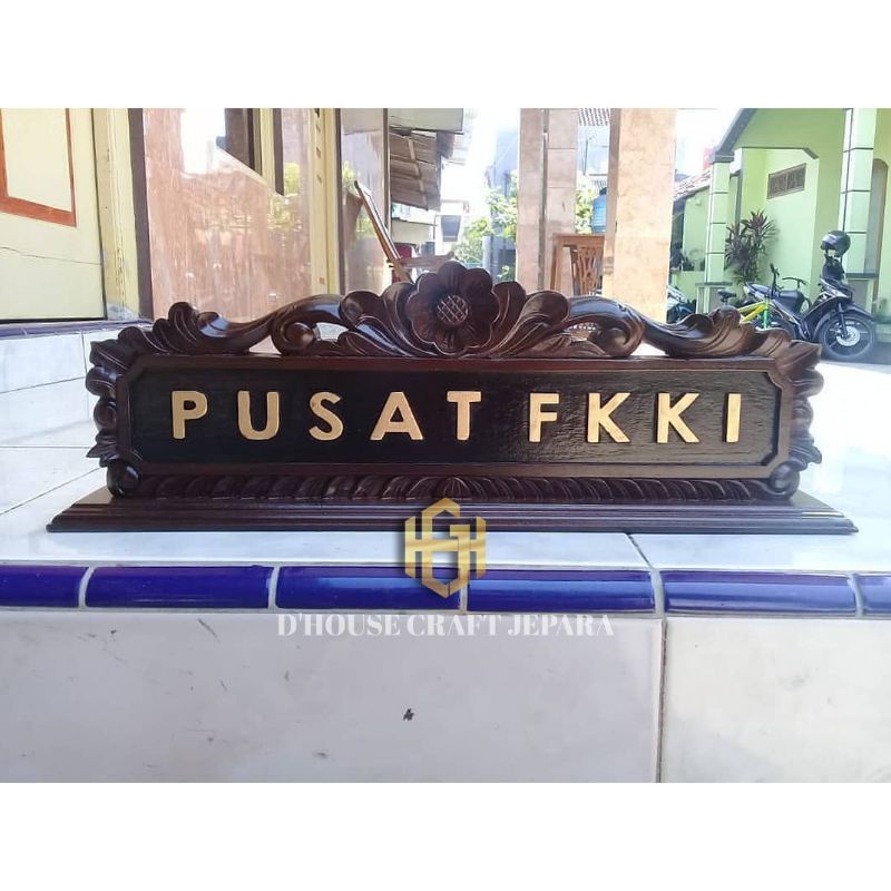 Jual Papan Nama Meja Kantor Ukir Kayu Jati Shopee Indonesia