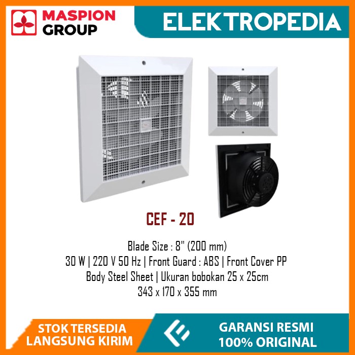 Jual Maspion Exhaust Ceiling Fan I Hexos Fan Plafon I Kipas Penghisap