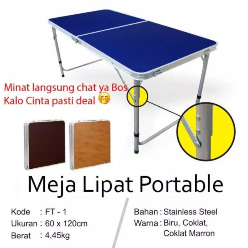 Jual Meja Lipat Portable Alumunium Meja Lipat Koper Kaki Meja Kotak