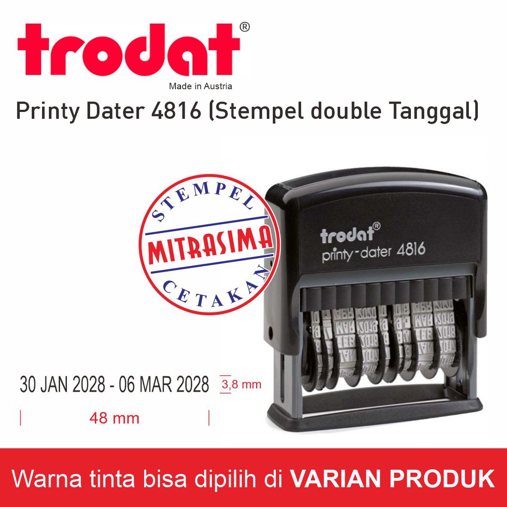 Jual Stempel Trodat Printy Dater Stempel Double Tanggal