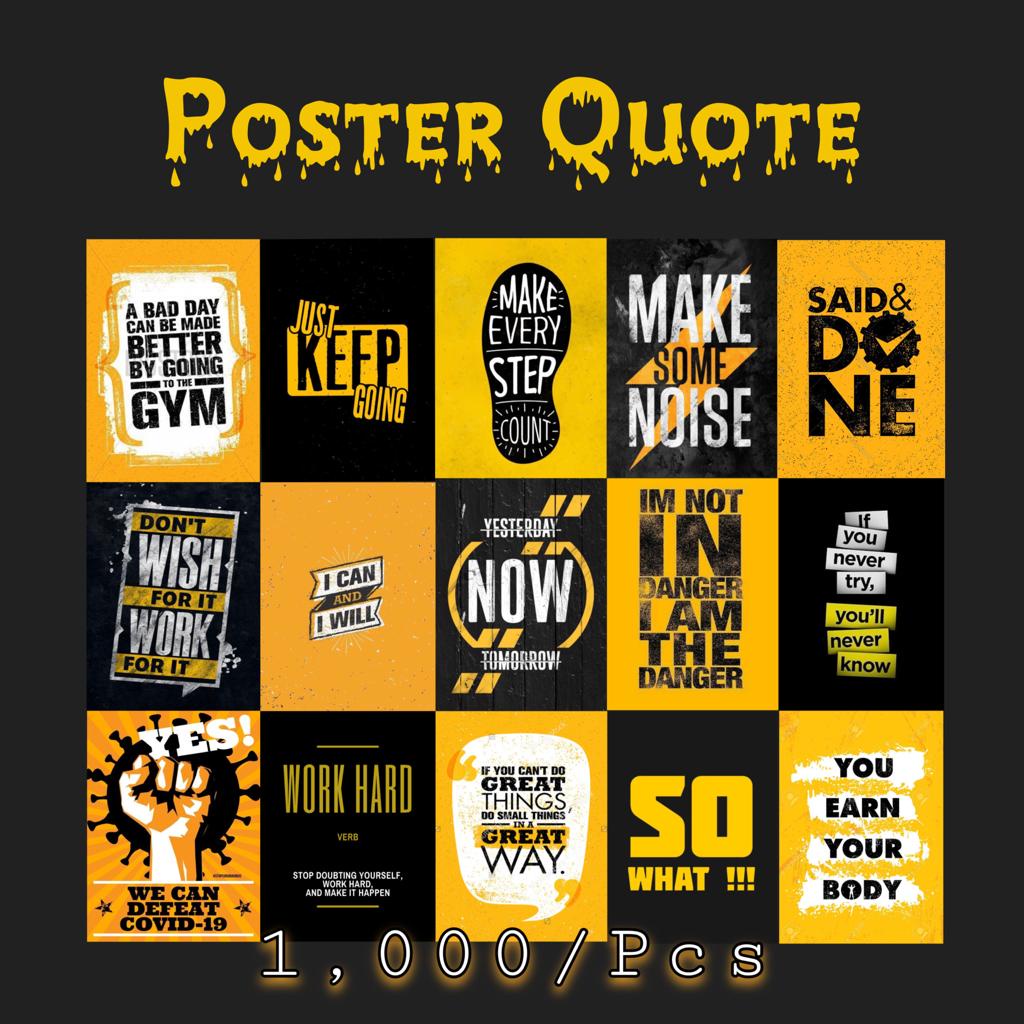 Jual 16pcs Poster Dinding Aesthetic Tema QUOTES Shopee Indonesia