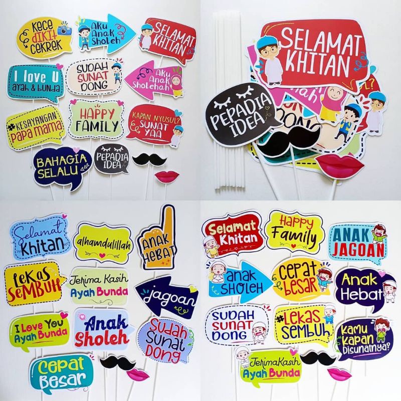 Jual READY STOCK ONLY KHITAN Fun Props Photobooth AKSESORIS FOTO