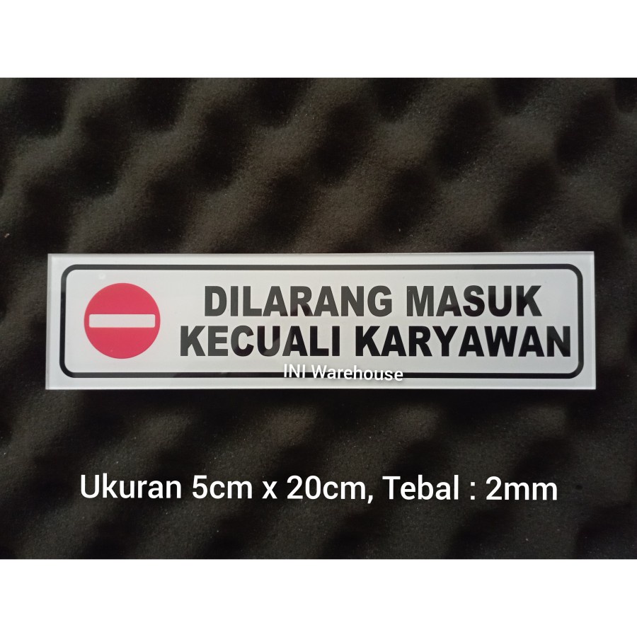 Jual Acrylic Sign Signage Larangan Ruang Tunggu Rambu Simbol Akrilik