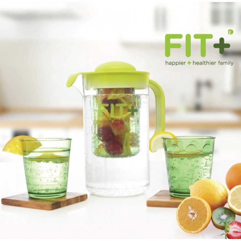 Jual Teko Infused Water Lengkap Dengan Gelas Fit Infuser Jug Hijau