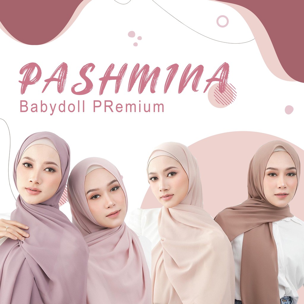 Jual Pashmina Ceruty Baby Doll X Cm Kerudung Pashmina Terbaru