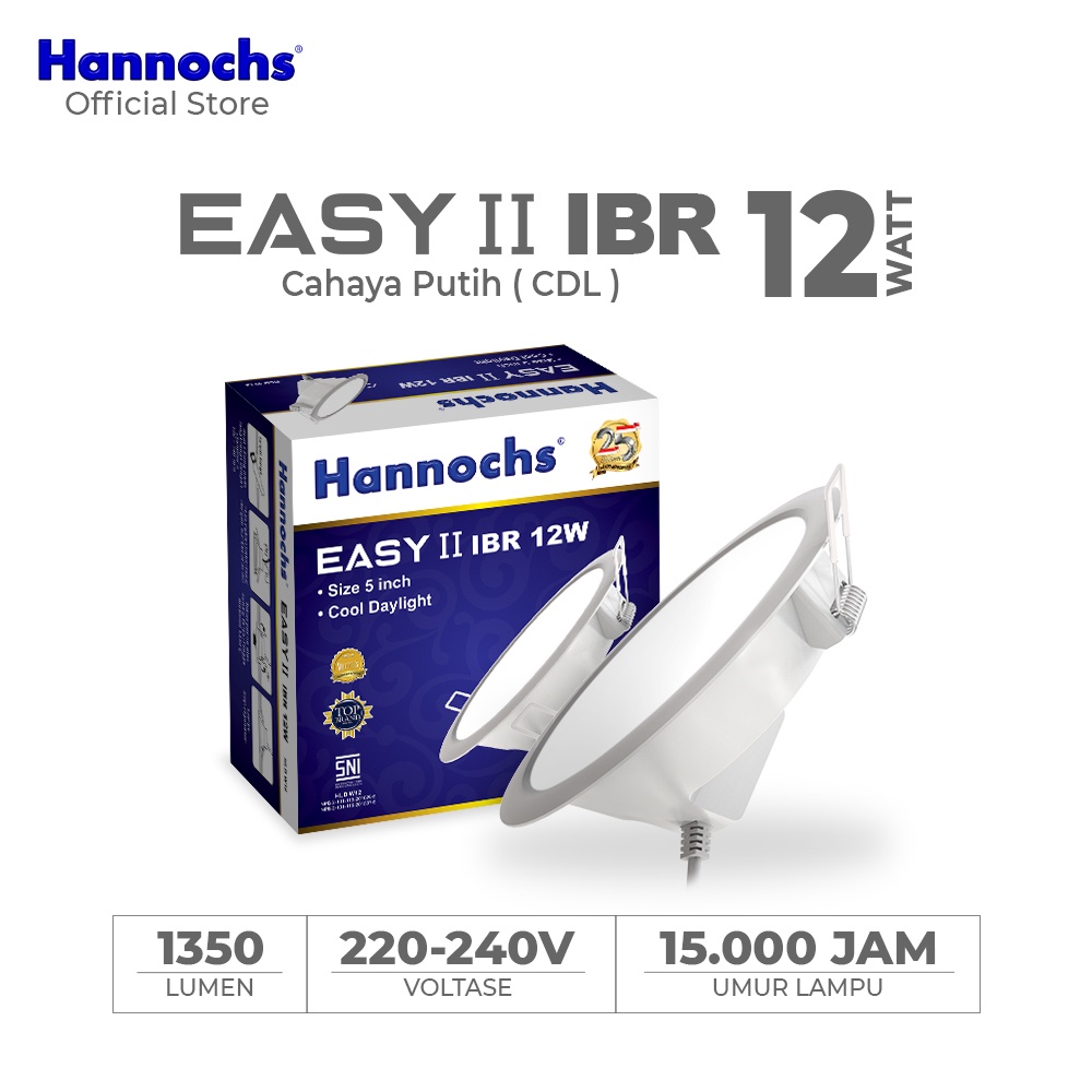 Jual Hannochs Lampu Downlight Led Easy Ii W Ibr Cahaya Putih Inbow