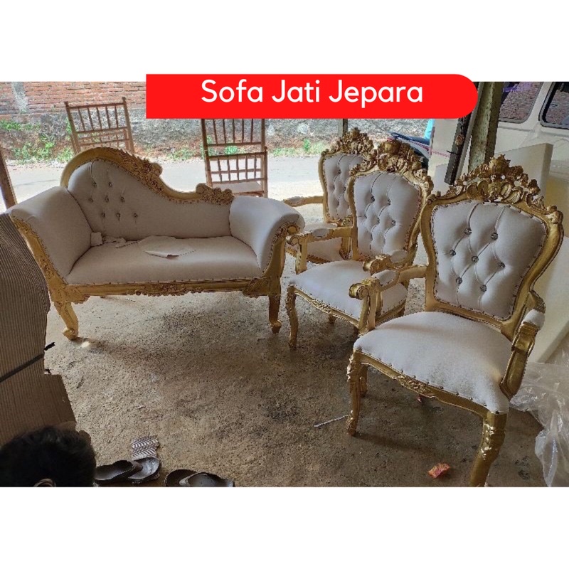 Jual Kursi Sofa Pelaminan Pengantin Dekor Sofa Louis Kursi Jambu Jati