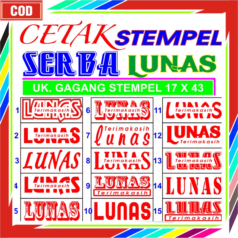 Jual STEMPEL CAP LUNAS WARNA OTOMATIS FLASH TOP DOKTER KANTOR TOKO