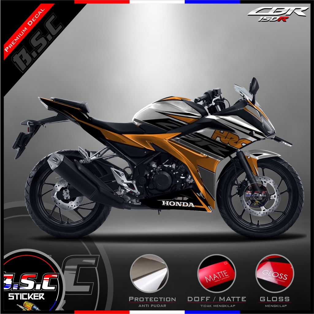 Jual Sticker Decal FULL BODY CBR 150R LED K45N K45G Motif HRC Oranye