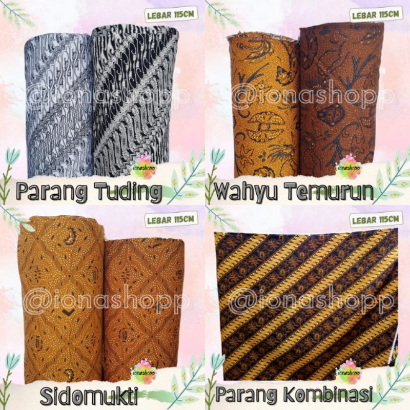 Jual Kain Batik Wolfis Motif Jarik Lebar 115cm Sidomukti Parang