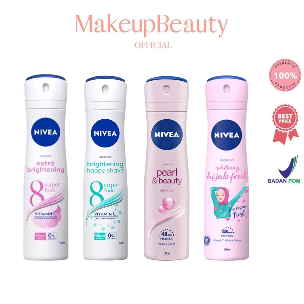 Jual Nivea Deodorant Spray Ml Extra Brightening Happy Shave