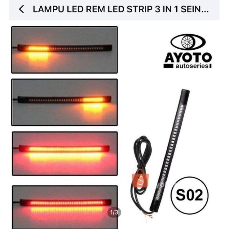 Jual Lampu Led Rem Led Strip In Sein Panjang Cm Fleksibel Drl