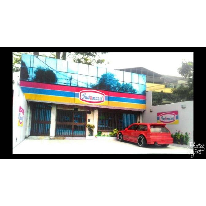 Jual Diorama Papercraft Mini Market Indomaret Skala 1 64 Buat