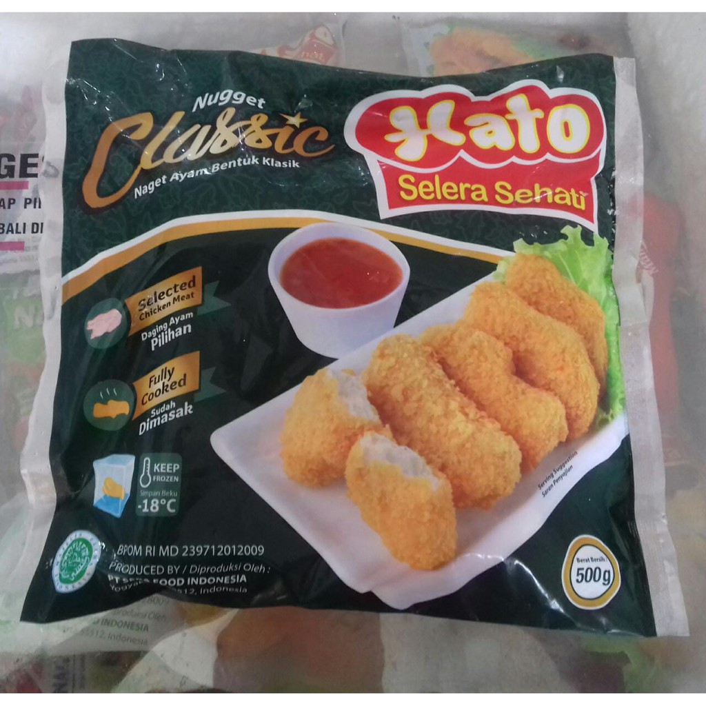 Jual Hato Chicken Nugget Classic 500 G Shopee Indonesia