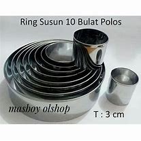 Jual Set Ring Cutter Bolu Roti Motif Bulat Susun Isi Ukuran