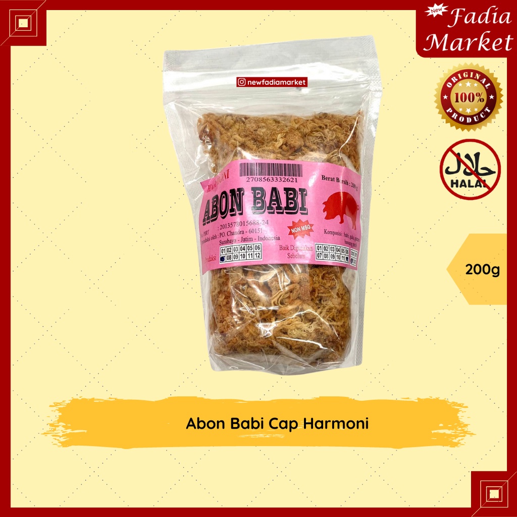 Jual Abon Babi Asin Cap Harmoni 200g NON HALAL Shopee Indonesia