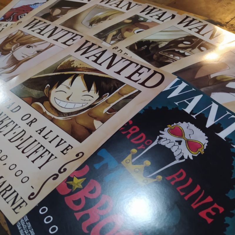 Jual Poster One Piece BOUNTY POSTER WANTED One Piece Karakter Luffy