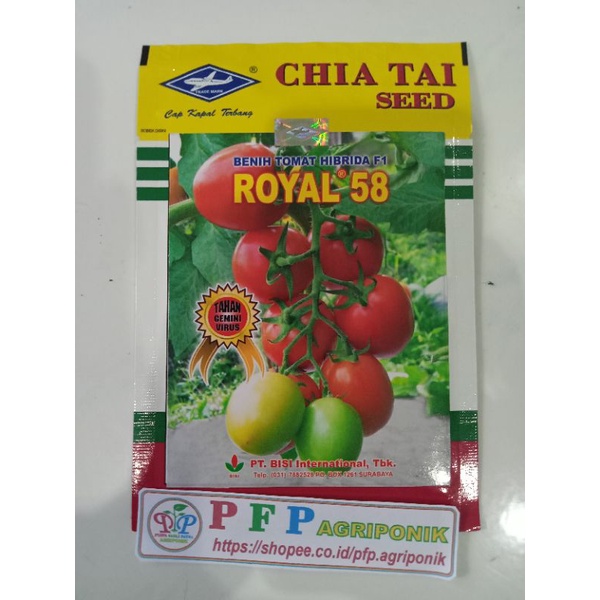 Jual Benih Tomat Hibrida F1 Royal 58 BISI Cap Kapal Terbang Original