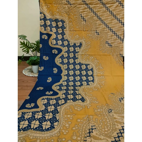 Jual Kain Batik Solo Alusan Abstrak Jamuran Kuning Kalem Shopee Indonesia