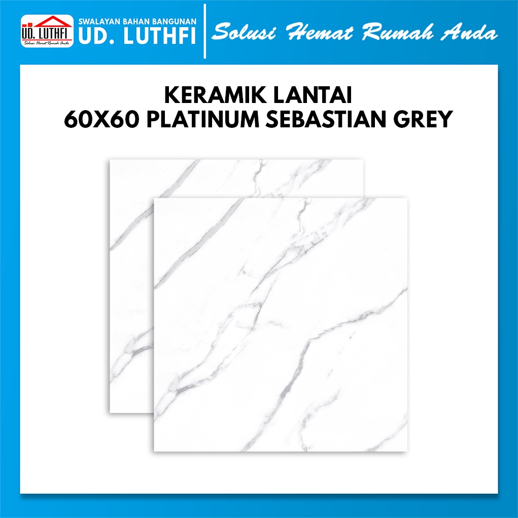 Jual Keramik Lantai 60x60 Platinum Sebastian Grey Shopee Indonesia