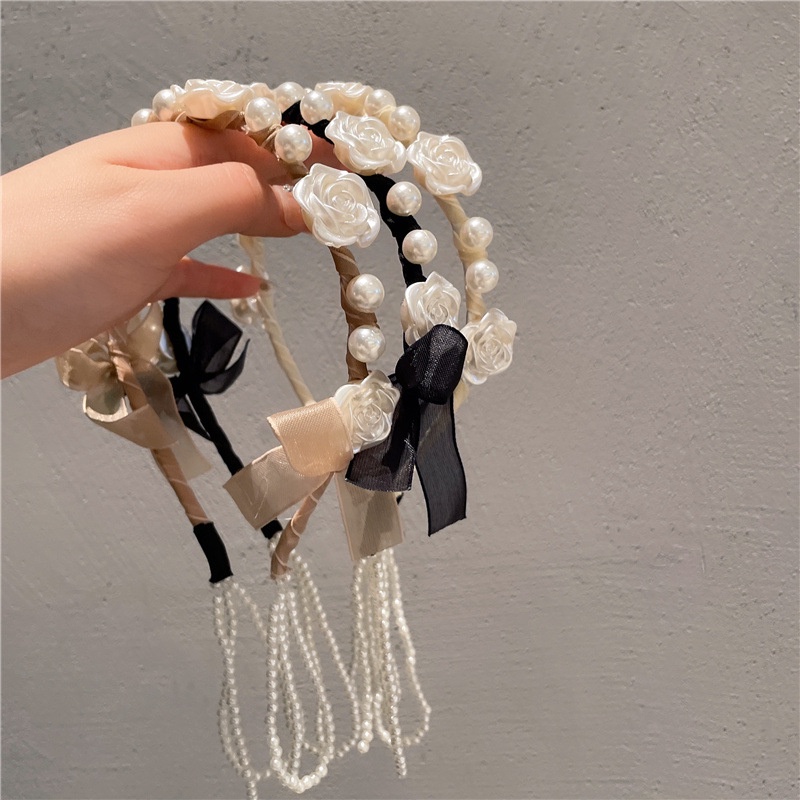 Jual Town Shell April Korean Pearl Headband Bando Korea Premium