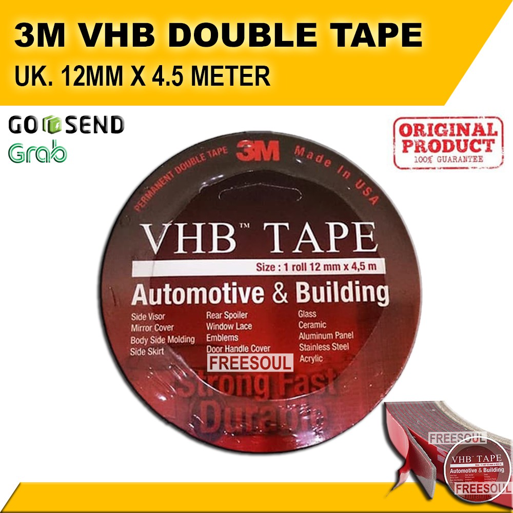 Jual Lem 3M VHB Double Tape Automotive 4900 Size 12 Mm 24 Mm X 4 5m