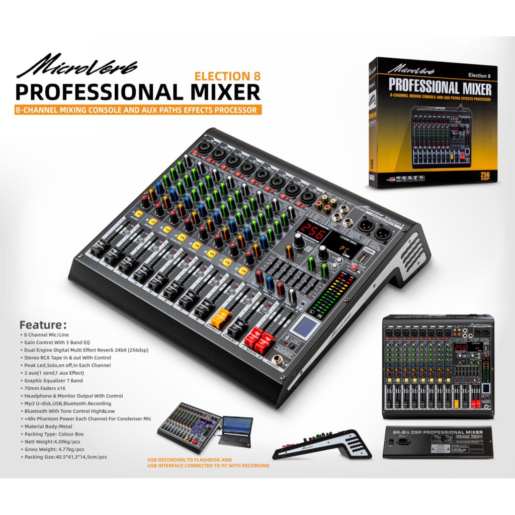 Jual Mixer Microverb Election Mixer Channel Bisa Soundcard Usb Dan