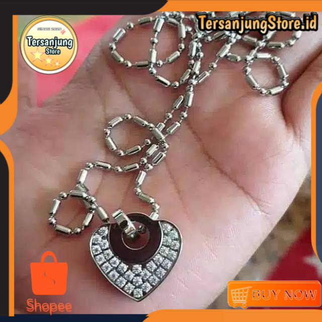 Jual Original Mci Mgi Kalung Kesehatan Lsw Hati V Love Silver Batu