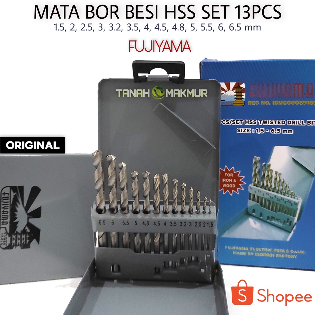 Jual Mata Bor Besi Set Pcs Fujiyama Matabor Besi Kayu Tembok