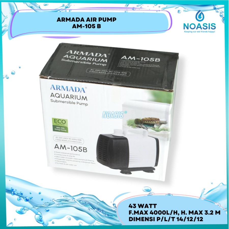 Jual POMPA AQUARIUM CELUP WATER PUMP ARMADA AM 105B LOW WATT Shopee