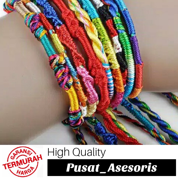 Jual Gelang Tali Etnik Handmade Lilit Unisex Cowok Cewek Keren Trendy