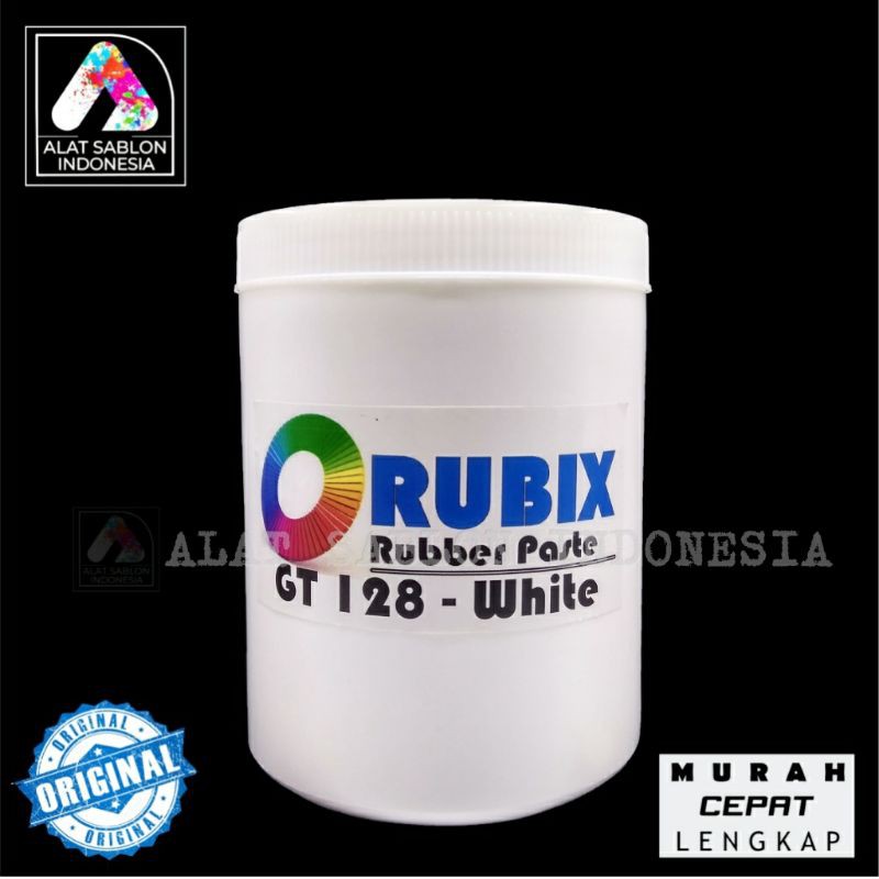 Jual TINTA SABLON RUBBER GT 128 RUBIX WHITE 1KG Shopee Indonesia