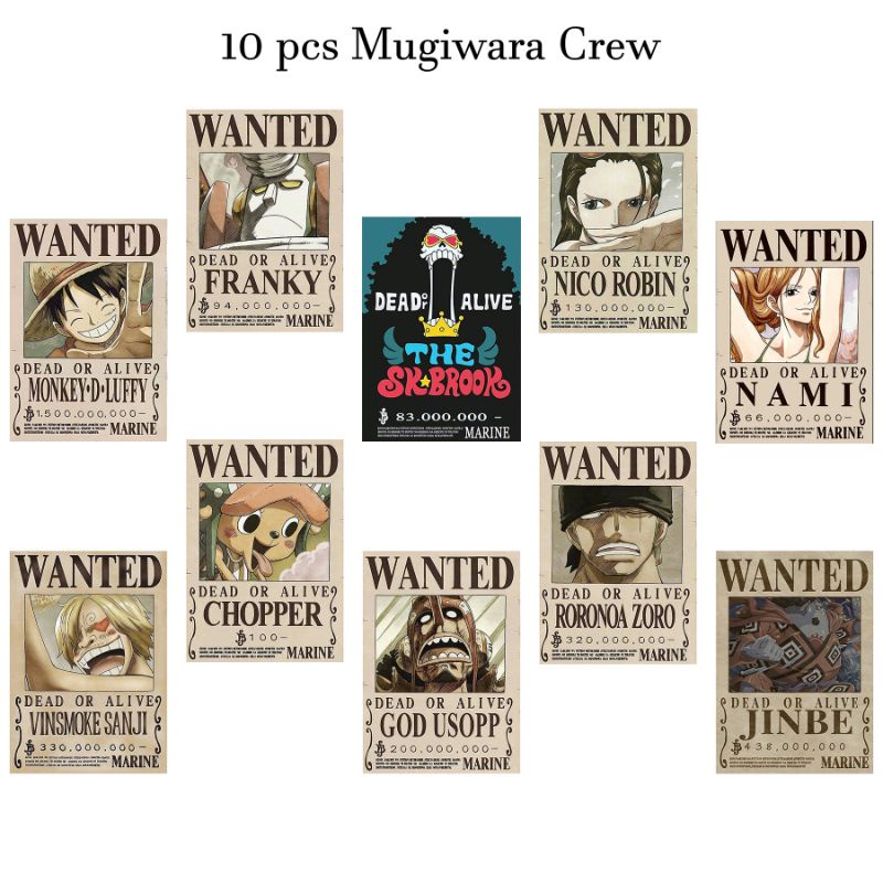 Jual Poster Bounty One Piece Mugiwara Crew Poster One Piece Paket