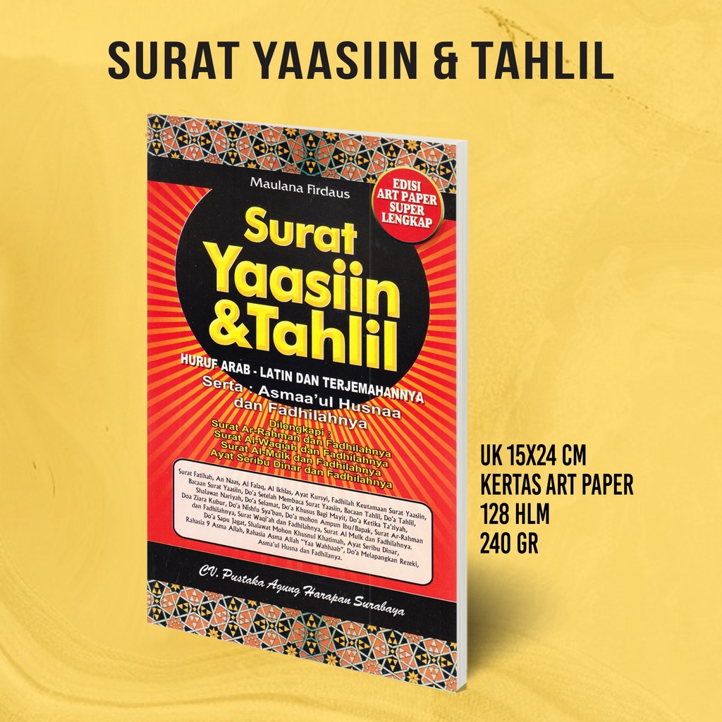 Jual Buku Yasin Buku Yasin Dan Tahlil Surat Yasin Dan Tahlil