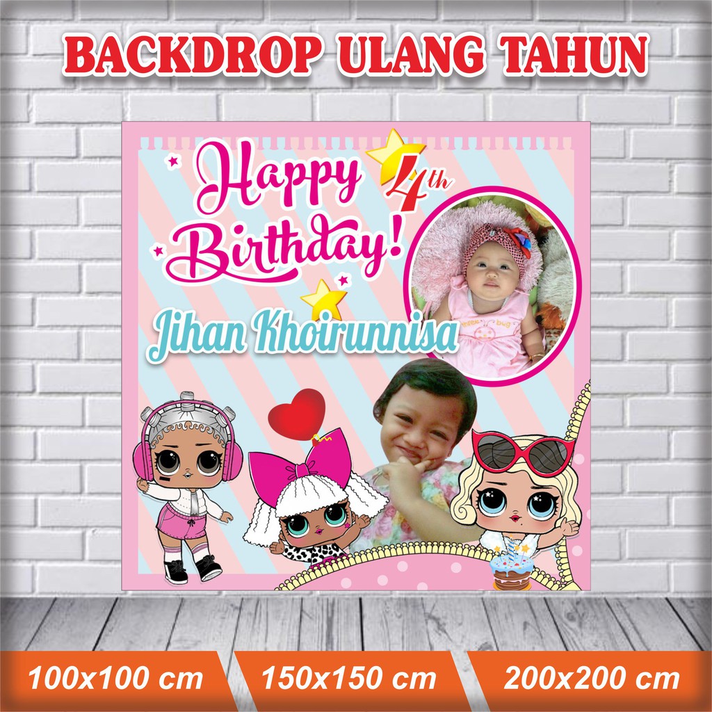 Jual Banner Ulang Tahun Backdrop Ultah Spanduk Ulang Tahun Ultah