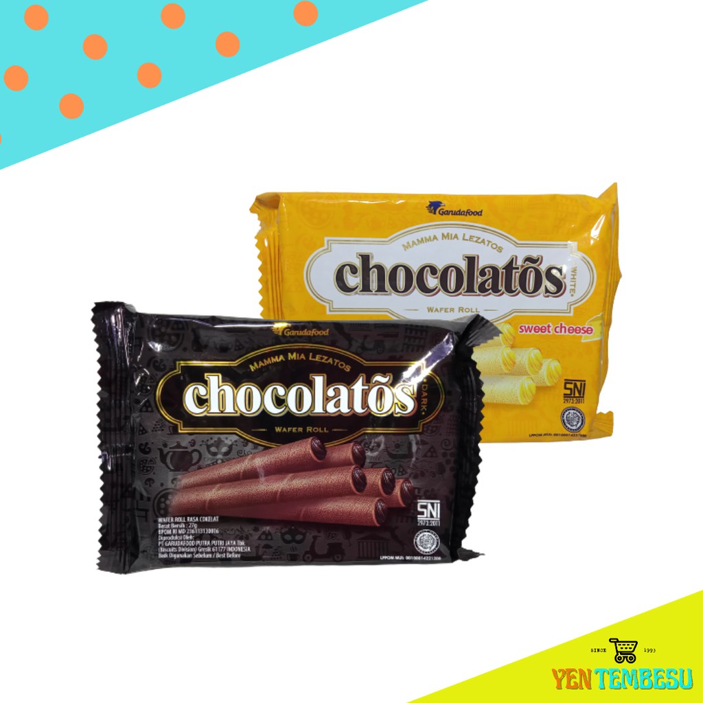 Jual Chocolatos Wafer Roll Dark White Rasa Cokelat Dan Sweet Cheese